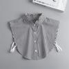 Stand Striped Shirt Detachable Collar for Women's Female Sweater False Collar Pointed Fake Neckwear Collar Decorative