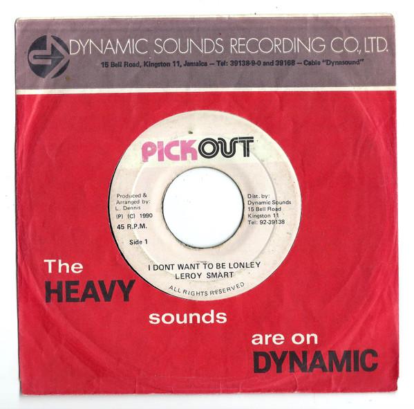 7-дюймовая пластинка LEROY SMART I Dont Want To Be Lonely NONE Pickout 1990 Ямайка Регги Ска Даб Б/у