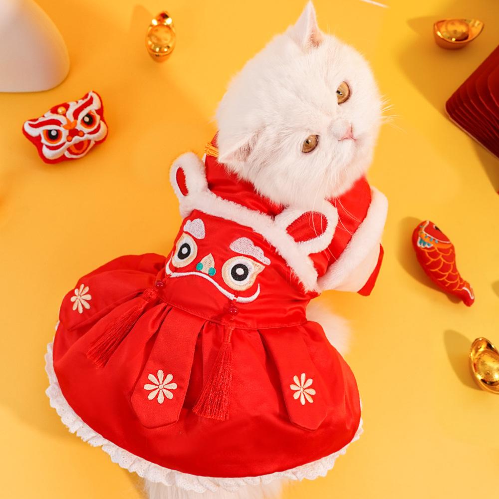 Одежда для домашних животных с ватным наполнителем, праздничная осенне-зимняя теплая одежда для собак, одежда для кошек