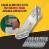 Heavy-Duty Stainless Steel Corner Brackets with Screws - 90° Angle Support, Scratch-Resistant, Easy Installation for Furniture & Wood Frames