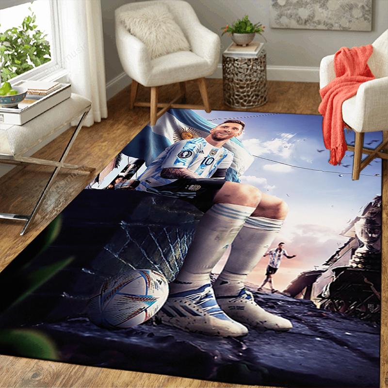 1Pc Argentina'S Messi Iconic Pose Rug, Office Carpet Indoor Outdoor Doormat, Non-Slip, Comfortable, Living, Christmas Halloween, Xmas Gift L1202