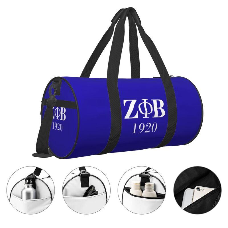 Zeta Phi Beta 1920 Print Travel Duffel Bag Waterproof Lightweight Sport Yoga Gym Bag Workout Overnight Luggage Bags for Women