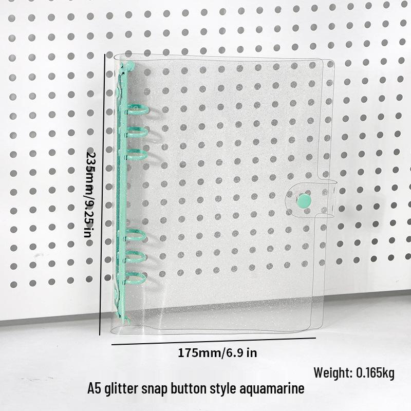 Прозрачный альбом с отрывными листами из ПВХ в корейском стиле формата А5/А6 и дневник ученика с 6 отверстиями