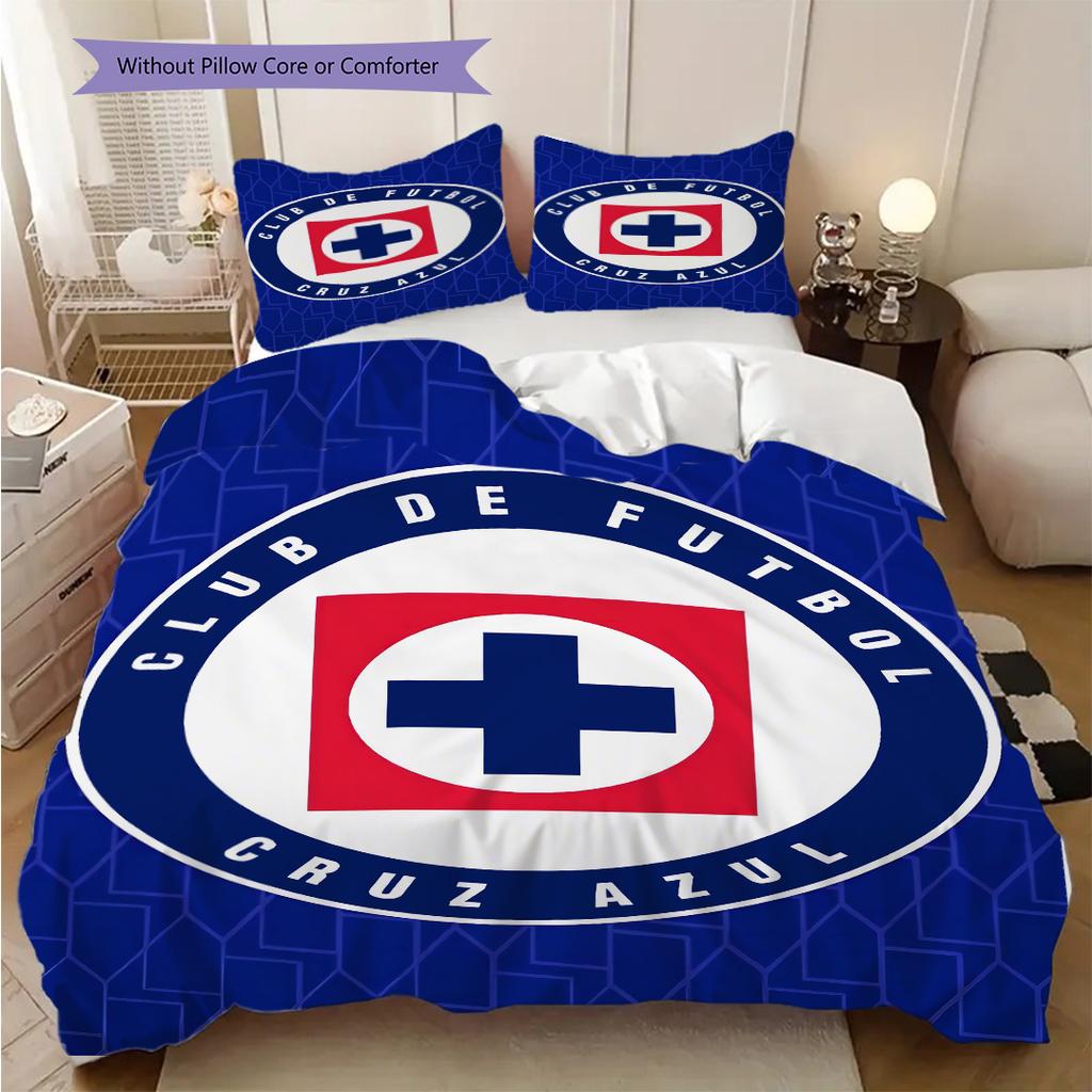 Постельное белье с узором Cruz Azul Комплект одеял Покрывало Наволочка Домашний Декор Подарок на День Рождения (1 пододеяльник + 2 наволочки, без наполнителя)