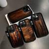 Винтажный узор под дерево Для iPhone 17 16 15 14 13 12 11 Pro Max Plus Черный Чехол из ТПУ с полной защитой от ударов