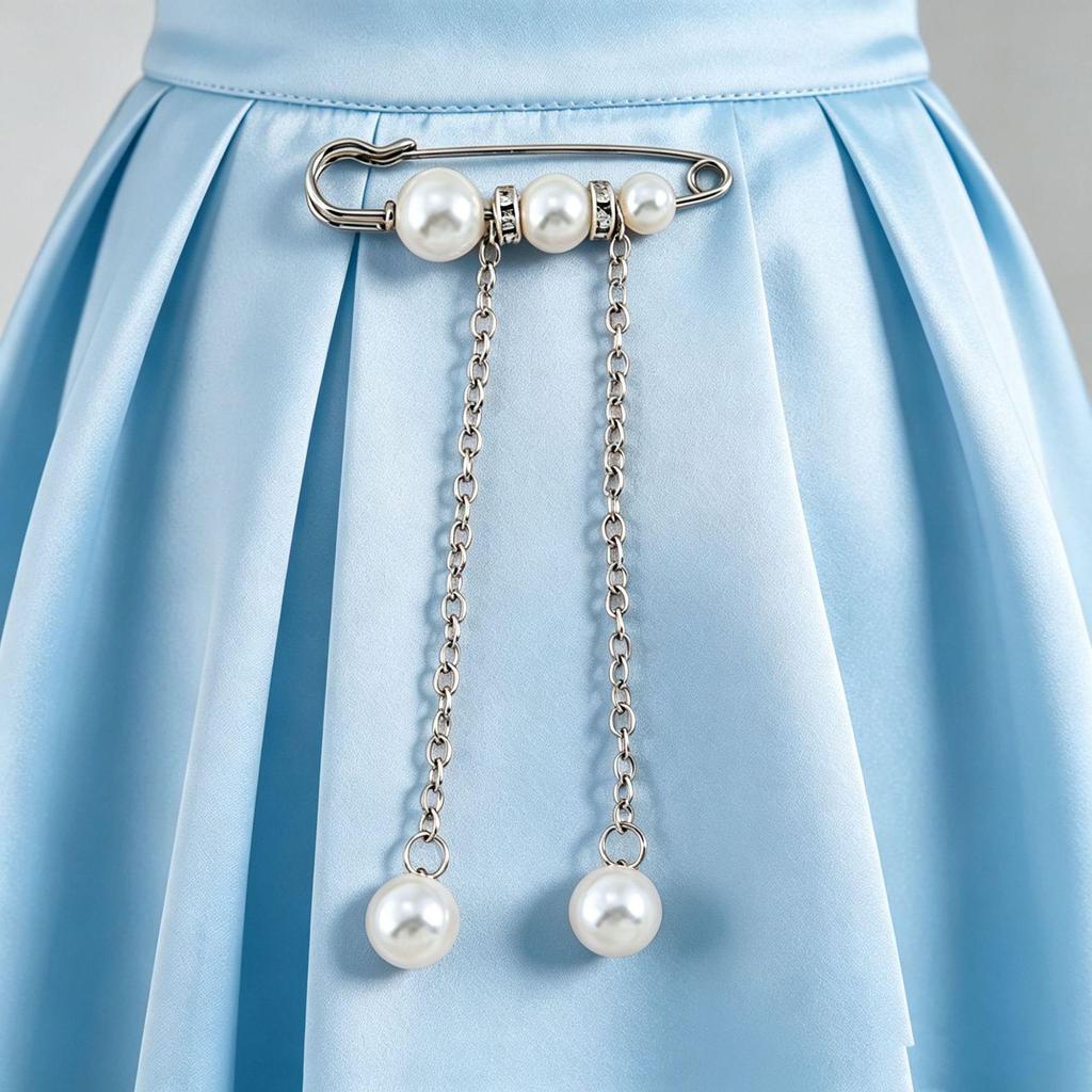 Fashionable Brooch Chain with Waist-Tightening Buckle - Versatile Clothing Accessory