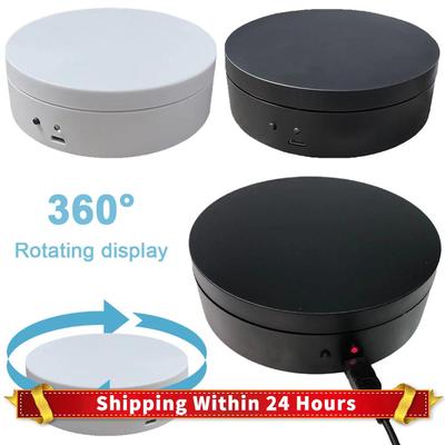 Автоматическая вращающаяся платформа с поворотом на 360 градусов, с USB-зарядкой/питанием от батареи, держатель для показа фотографий для прямой трансляции