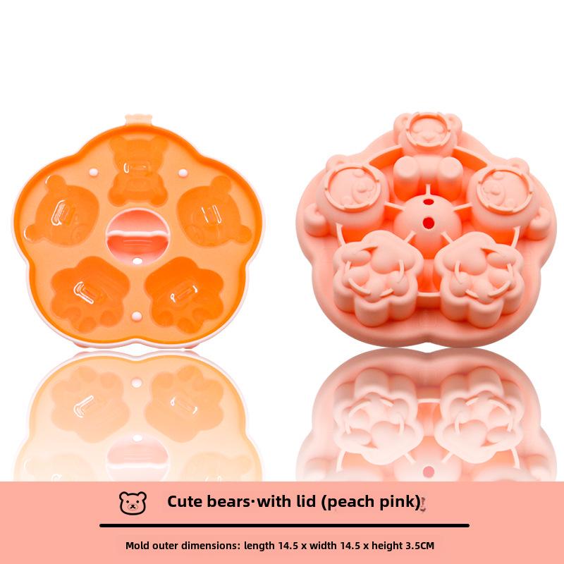 Силиконовая форма для детского питания и торта - Фигурки медведя и сосиски