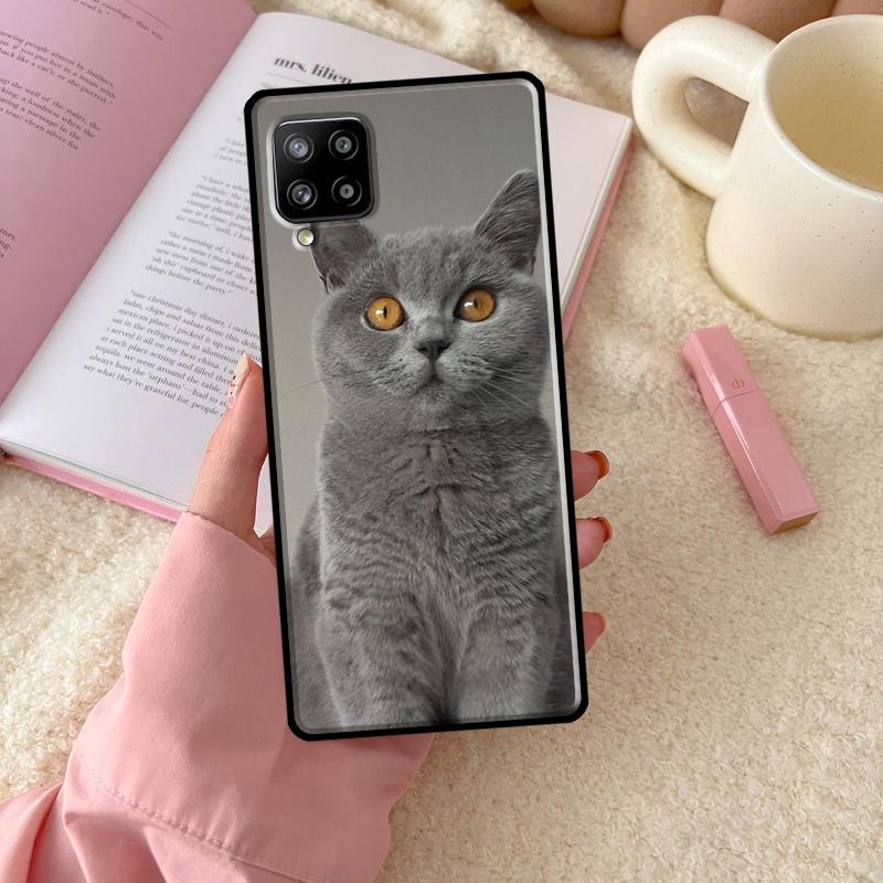 Кот Британская короткошерстная Для Samsung Galaxy A56 A54 A34 A14 A06 A16 A26 A36 A12 A32 A52 A13 A33 A53 A15 A35 A55 Чехол