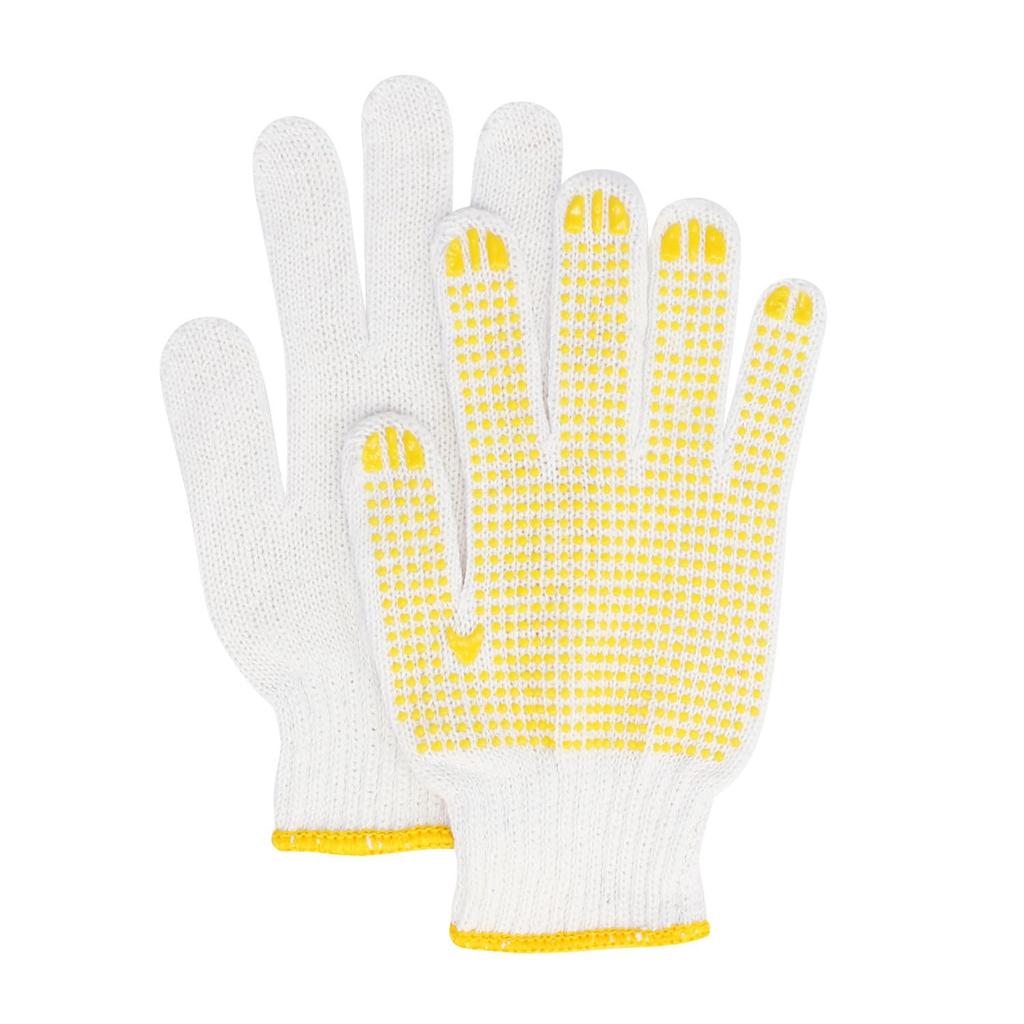 Рабочие перчатки Otafuku Gloves Gauge Свободный размер Нескользящие [7 Нескользящий ПВХ] #262 [12 пар]