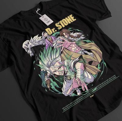 Рубашка Dr Stone Senku Ishigami футболка Taiju футболка Tsukasa Top Kohaku аниме футболка