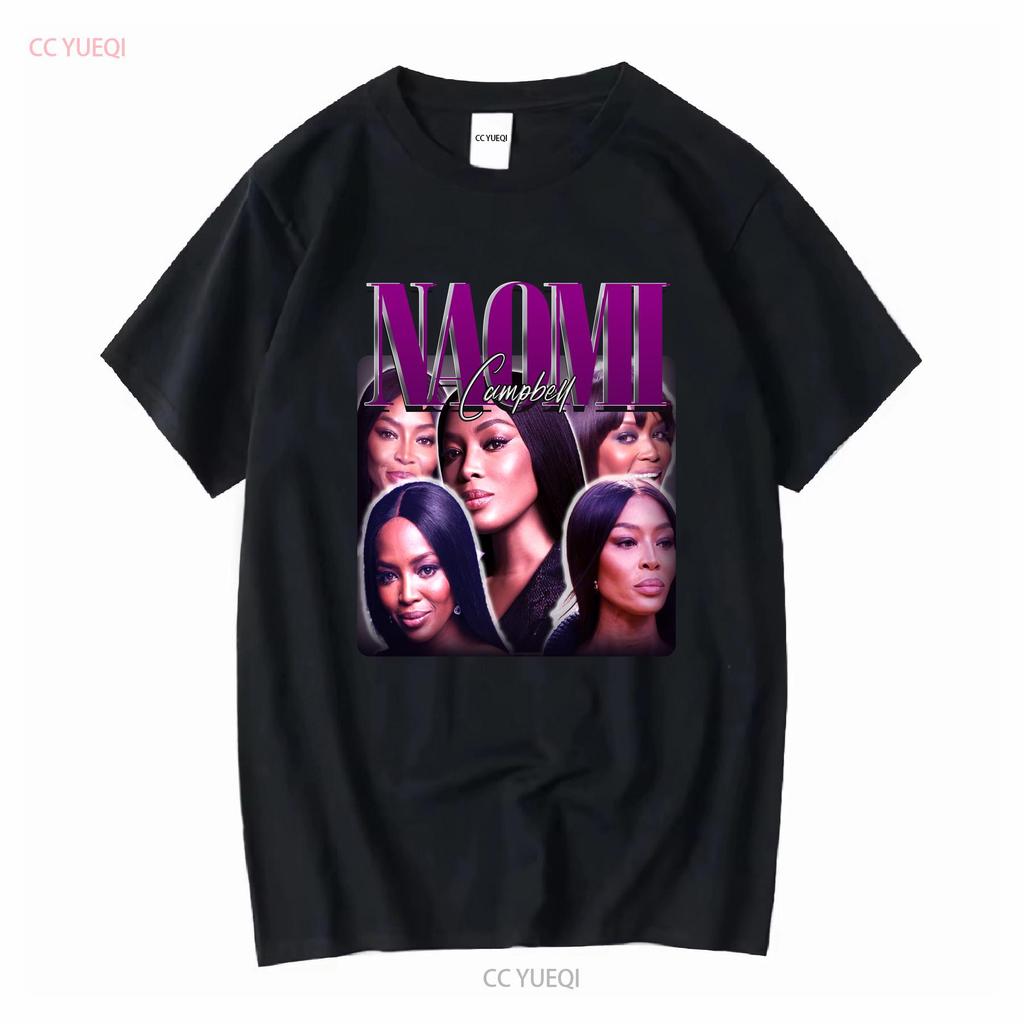 NAOMI CAMPBELL ФУТБОЛКИ Винтажная Футболка 90-х Ретро Мерч Фанаты Дани Дани Дани длинный или короткий рукав винтаж Стирка Удобная мода