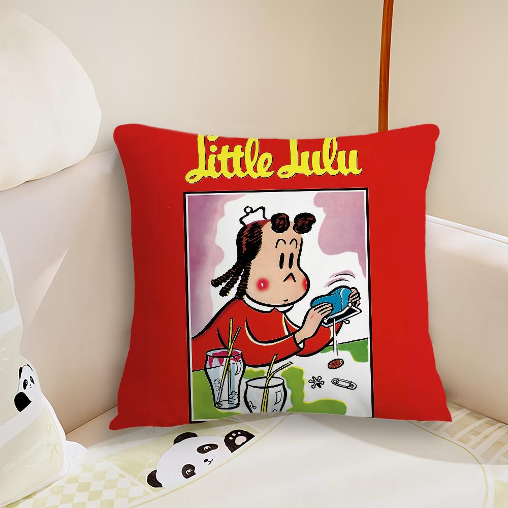 LLittle LLulu Show Cute cushion cover Pillow Case Plush Fabric Soft Double Sided Print Sofa Cushion Cover Throw Pillow Covers