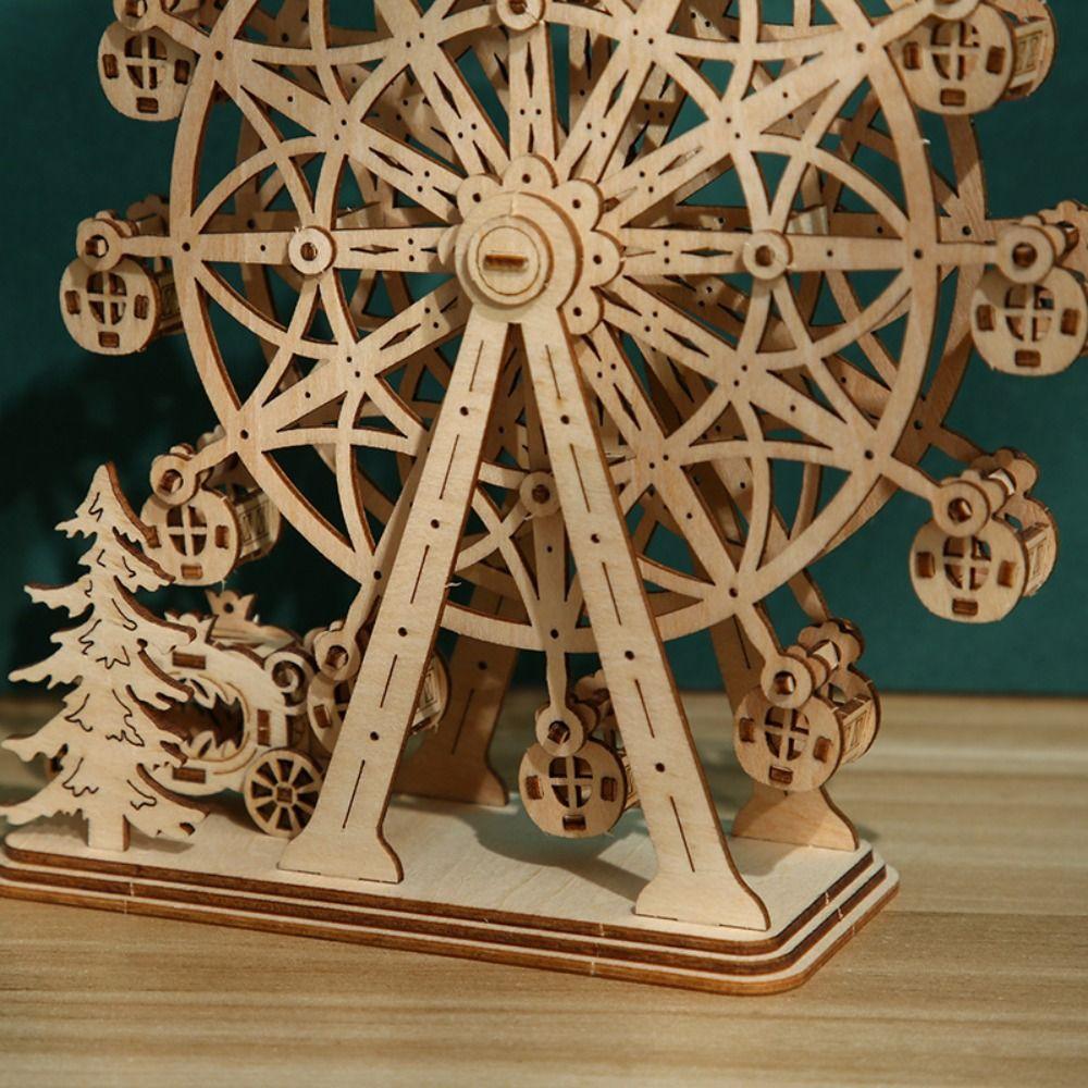 Assembly Toy 3D Rotatable Ferris Wheel Assembly Toy DIY 3D Rotatable Ferris Wheel Toy Kids Toys