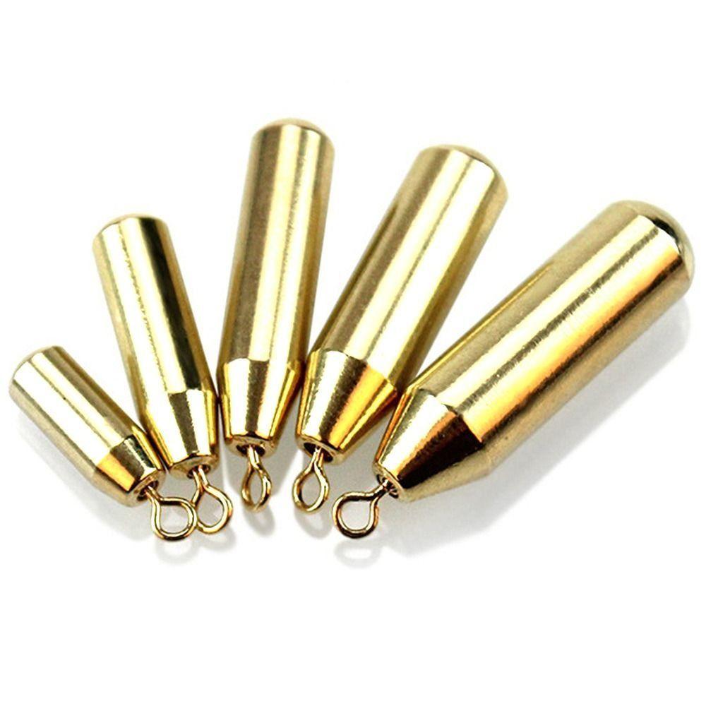 Copper Alloy Copper Fishing Lead fall Gold Hook Connector Accessories Weights  Fishing