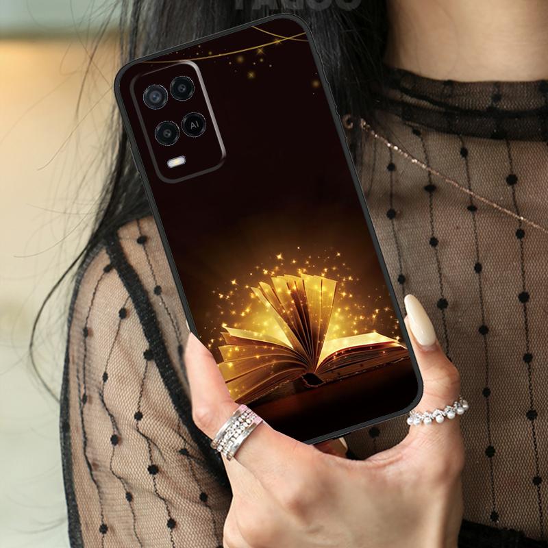 Чехол для любителя книг для Oppo A5 Pro A15 A17 A57 A77 A18 A38 A58 A78 A98 A94 A74 A54 A40 A60 A80 A96 A76 A16