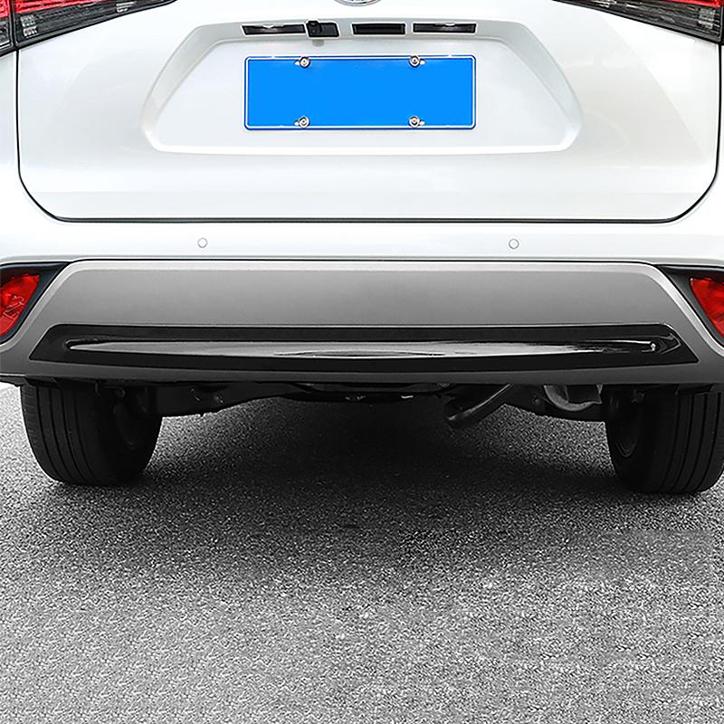 Для Toyota Highlander XU70 Kluger 2020 2024 2024 2024 Гибридный карбоновый автомобиль Задний бампер Накладка Накладки Рамка Наклейка Аксессуары
