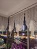 Junwell 1PC Terry Embroidery Lace Roman Curtain Iris Tectorum Maxim Emb Home Wave European Living Room Kitchen Balcony Voile
