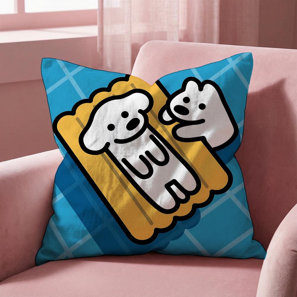 Meme cute puppy memes Cushion Cover MultiScene Pillow Cover for Home Car Reversible Soft Durable for Daily Use