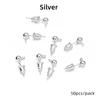 20-50pcs/lot 3/4/5/6mm Pin Findings Stud Earring Basic Pins Stoppers Connector For DIY Jewelry Making Accessories Supplies
