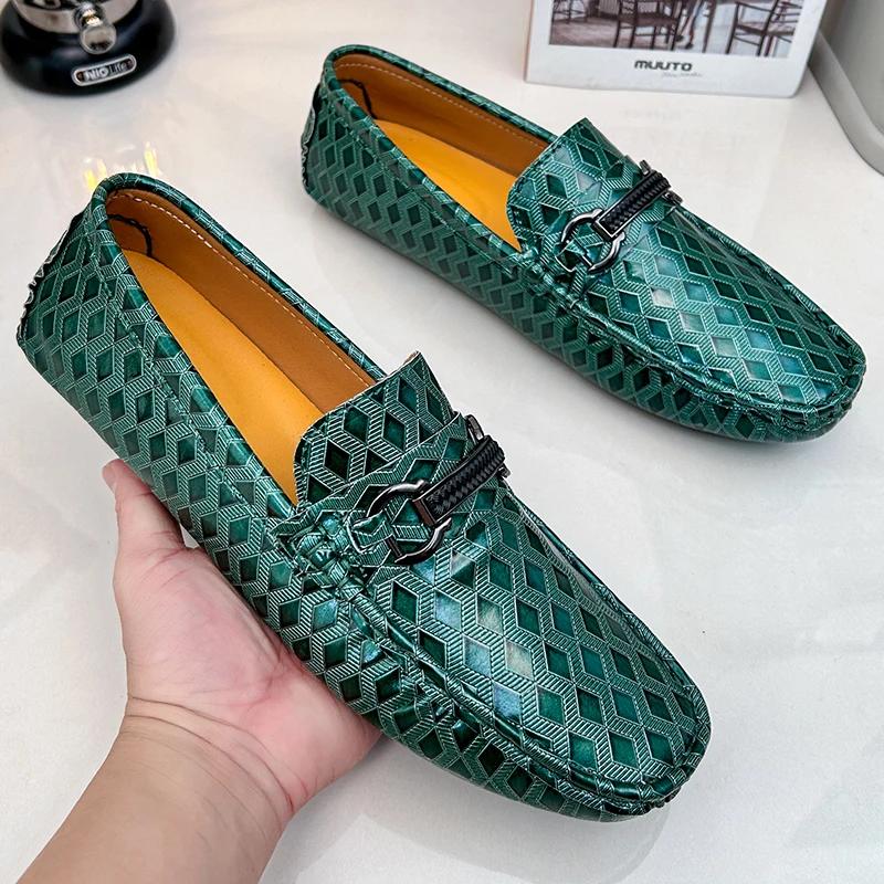 New Handmade Loafers Men Casual Shoes Big Size 48 Shoes Men Loafers Moccasins Comfortable Slip On Driving Loafers for Men