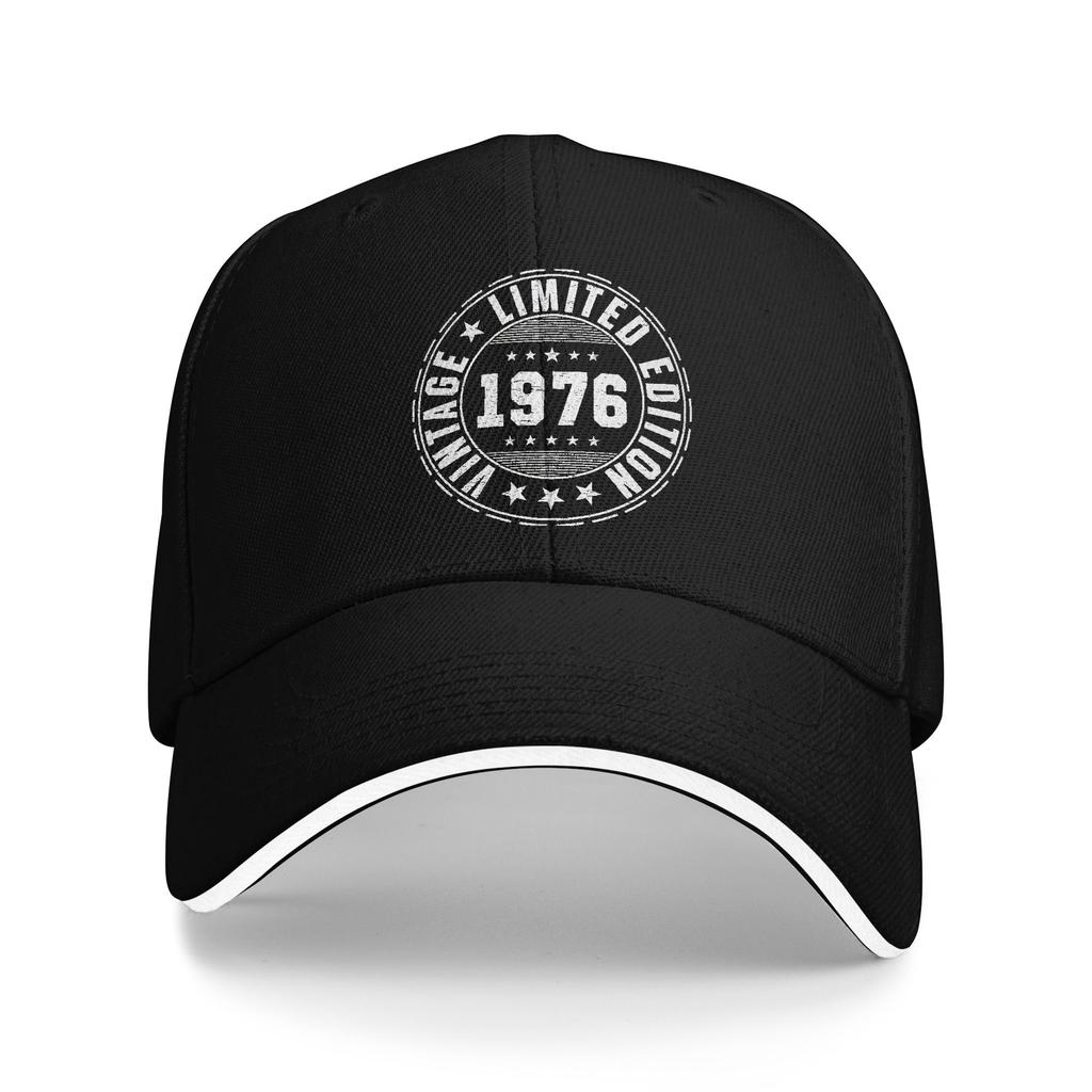 Повседневная винтажная 50-я подарочная бейсболка 1976 года для мужчин, папы, унисекс, головной убор, для ежедневного ношения, гольфа, с регулируемой посадкой, солнцезащитная кепка