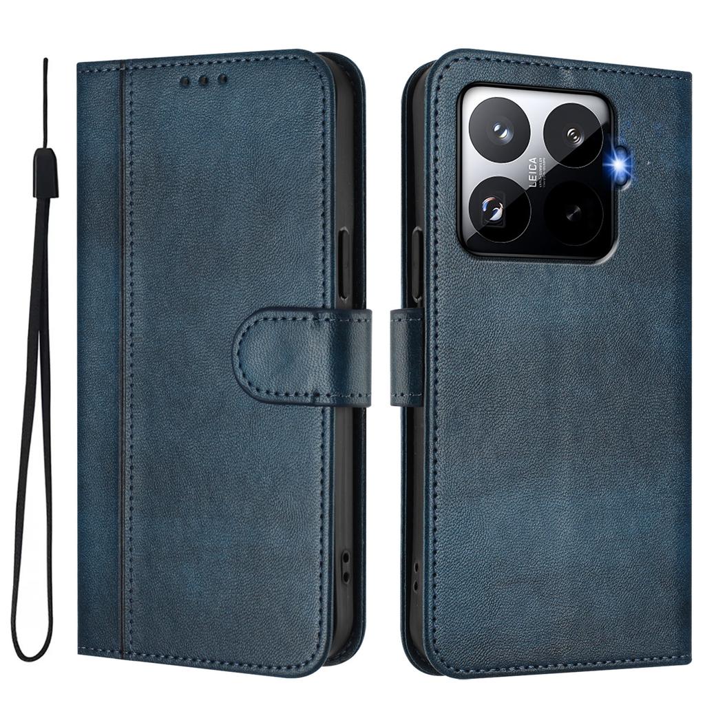 For Xiaomi 15T Pro Cases Wallet Stand Retro Texture Leather Phone Cover with Lanyard