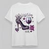 Women's Fashion T-Shirt Birthday Gem High Heel Tee Short Cotton White Oversize