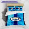 3pcs Manchester City Football Club pattern bedding set duvet cover set includes duvet cover &pillowcases,perfect all season bedroom decoration&gift