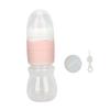 Quick Flush Baby Bottle Detachable Portable Press Rotate Quick Flush Feeding Bottle Pink
