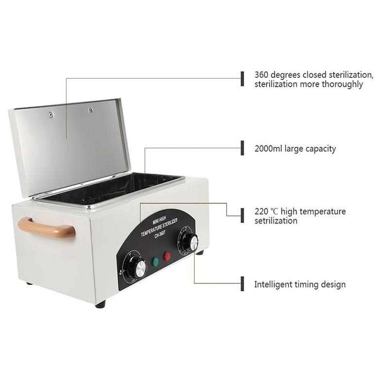 Шкаф для высокотемпературной ультрафиолетовой дезинфекции, сухожаровой стерилизатор для наращивания ногтей, пинцеты, ножницы, контейнер для дезинфекции полотенец