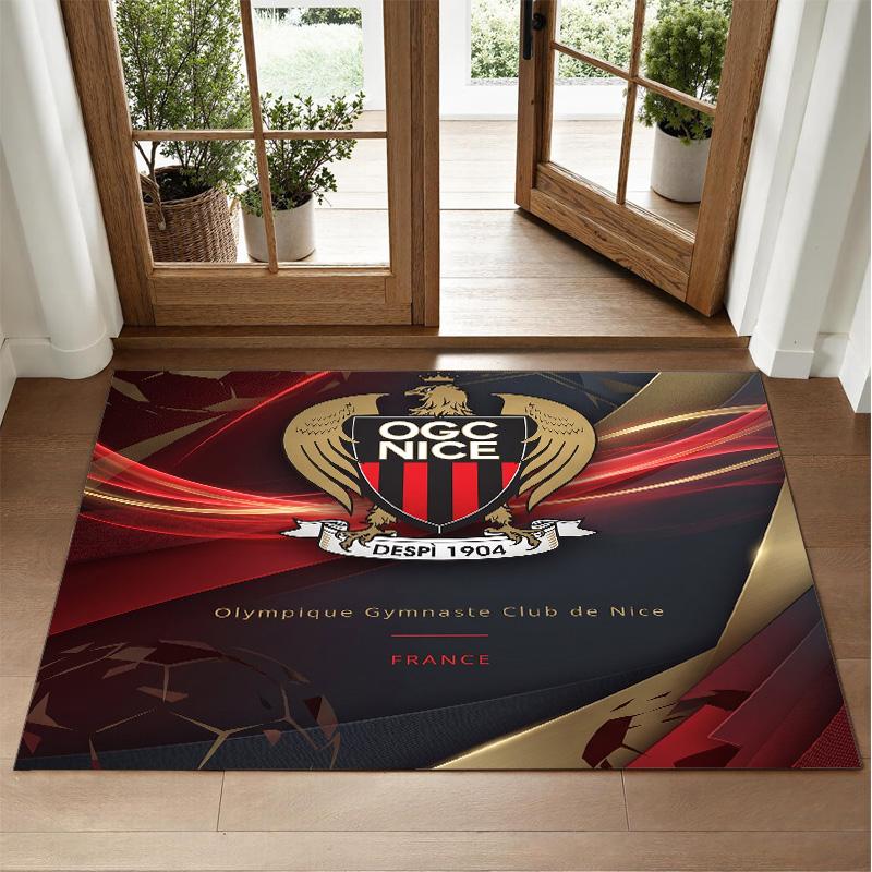 OGC Nice FC Design Crystal Velvet Rug Soft Decorative Mat for Bedroom Entrance