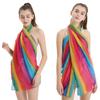 Trendy Summer Seaside Scarf for Woman Soft Rainbow Color Wrap Casual Cool Scarves Shawls Foulard Female Supplies