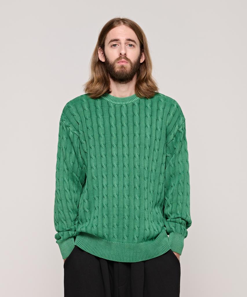 CARGOBROS Cb Pigment Cable Round Knit (Green)