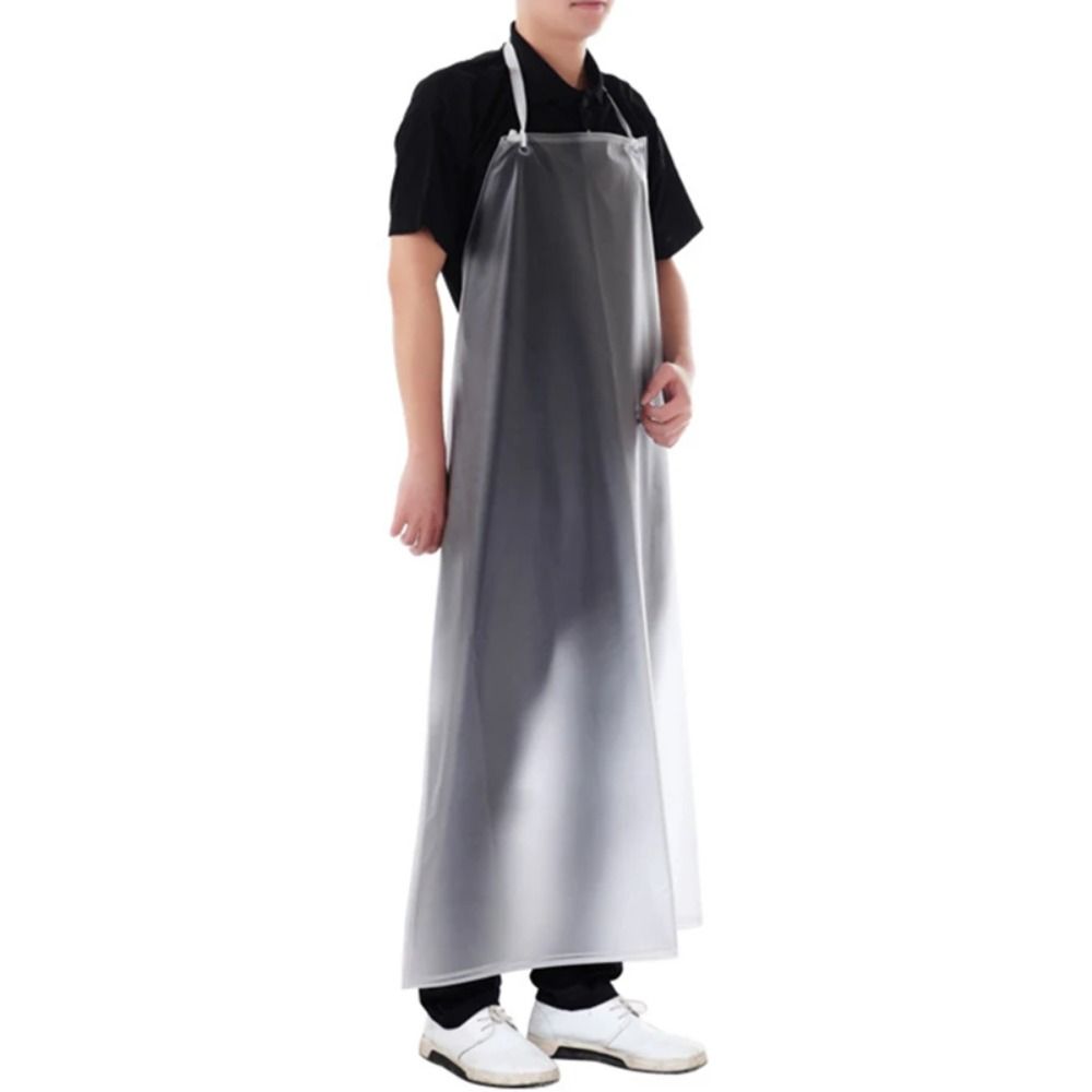 Waterproof Cafeteria Apron Translucent PVC Apron Durable Work Apron for Men Women