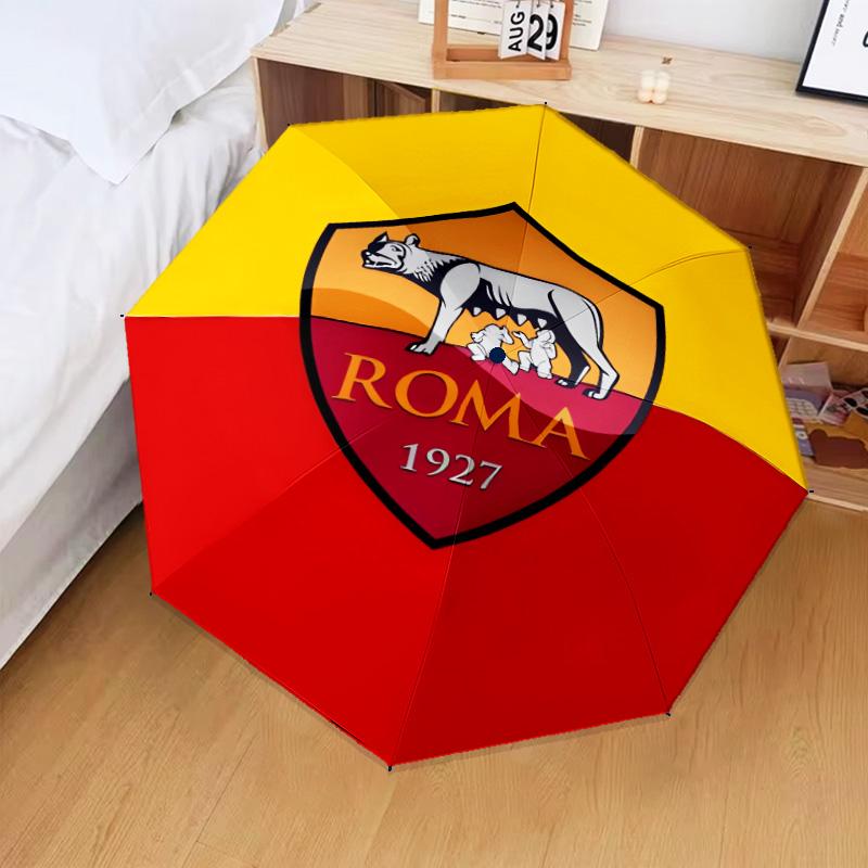 1PC AS Roma1 Football club Printed Umbrella Folding umbrella, automatic umbrella 8-Frame for Travel, camping Fan gifts Christmas Gifts