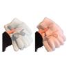 Women Fuzzy Thermal Gloves Fluffy Winter Thick Full Finger Gloves with Bows Solid Color Cute Warm Plush Gloves for Girls Cycling Daily Errands