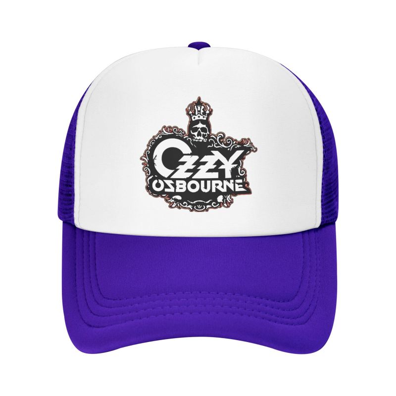 Custom Ozzy Osbourne Metal Hard Rock Print Mesh Baseball Cap Unisex Breathable Sun Hats Outdoor Sports Adjustable Snapback Hat