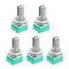 5pcs RK097 Series Potentiometers - 3 Pin, 15mm Shaft - B1K, B5K, B10K, B20K, B50K, B100K,RK097N for Audio Equipment