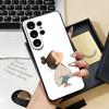Милый Сердитый Маленький Девочка Чехол Для Телефона Для Samsung S26 S25 S24 FE S23 S22 S21 Plus S20 Ultra Note20Ultra Черный Мягкий Чехол