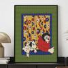 Diamond Painting Kit Full Diamond Round Mosaic Dalmatian Dog Red Cat Floral Curtain Home Decor Gift