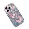 Water Rippled Butterfly Applicable To Apple 16promax Cream Feather Yarn Transparent 14 Mobile Phone Case IPhone 13 Cute