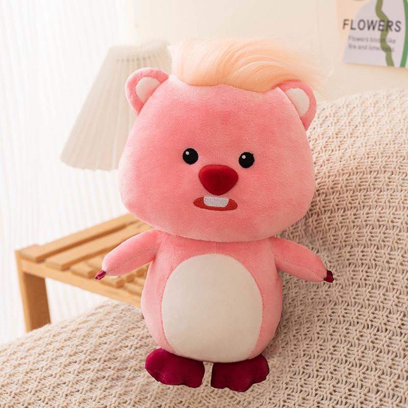 Plush Animal Loopy Soft Short Fur Pp Cotton Filling For Children Dolls Gift