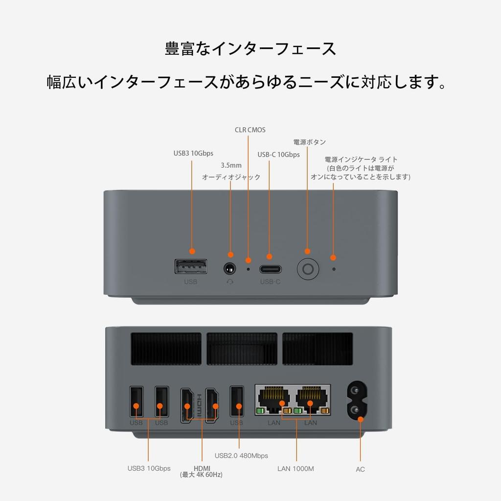 Beelink EQi12 Mini Intel Core I5 1235U 16GB 500GB PCIe Dual Dual Dual WiFi BT PC, 10C/12T 4.4GHz Processor, DDR4, SSD, M.2 4.0, Display, HDMI, LAN, 6,