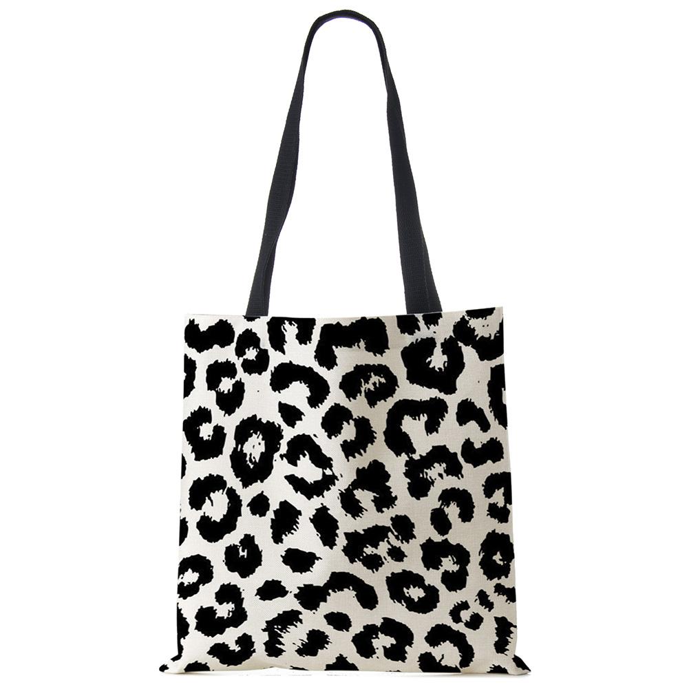 Сумка на плечо с леопардовым принтом, женская большая сумка-тоут, женская повседневная сумка для покупок на открытом воздухе