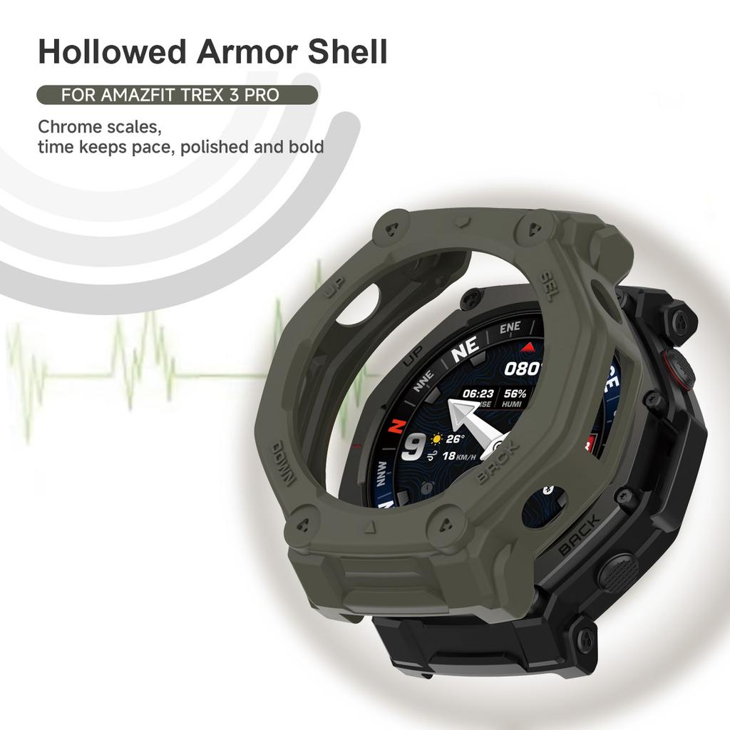 Защитный чехол из ТПУ для умных часов Amazfit T-rex 3, покрытие ремешка, мягкий силиконовый бампер для Trex 3Pro 48, защитный корпус, аксессуары