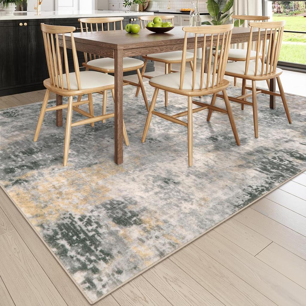 Crystal Pile Carpet Modern Abstract Living Room Kitchen Bathroom Entryway Washable Rugs Stain-resistant Large Mats