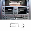Накладка на центральный воздуховод из углеродного волокна и стали для Benz C-Class 2007-2014