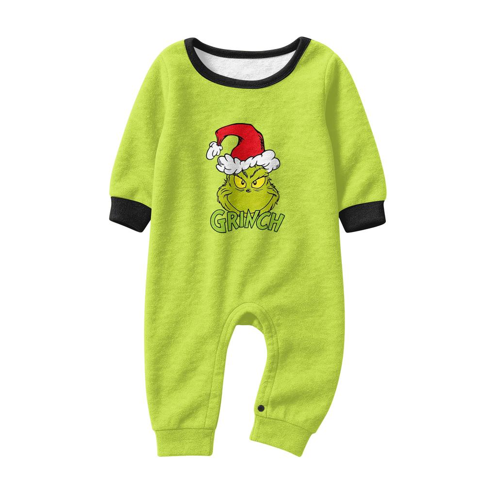 Parent-Child Matching Christmas Graphic Print Plush Loungewear Set for Holiday Sleepwear