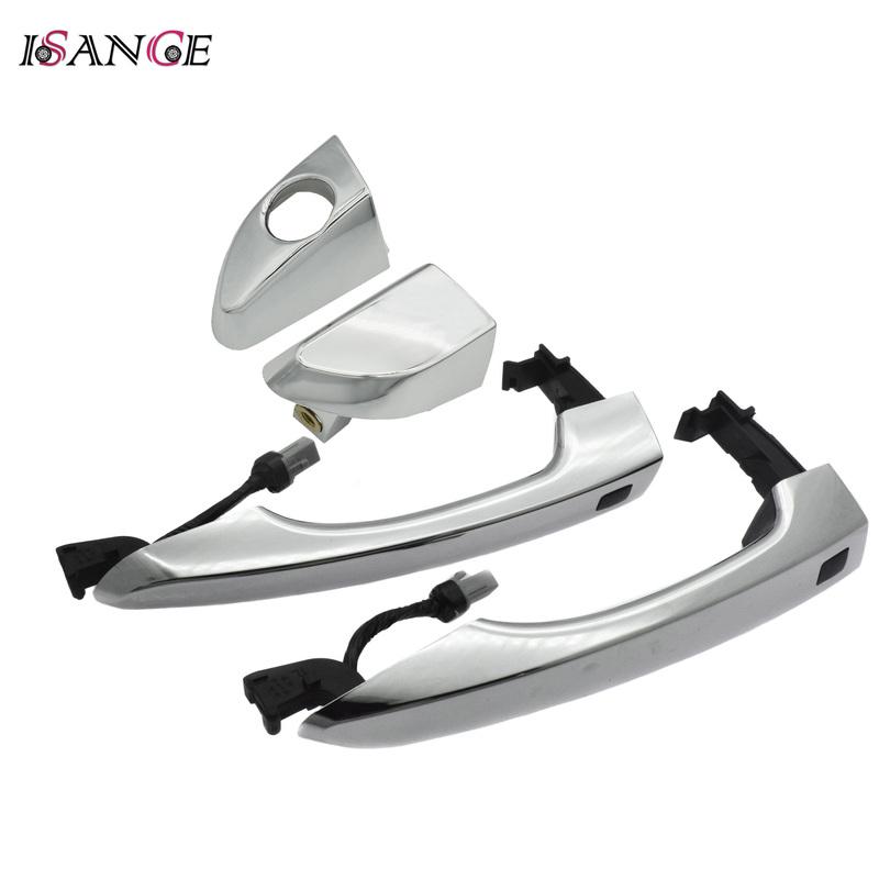 For Hyundai Tucson 2.0L 2.4L 2016- Exterior Outside Front Left Right Driver Passenger Door Handle Smart Key Button Switch